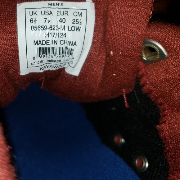 K-Swiss Mens Court Pro II Firebrick/White Fashion - Picture 7 of 7